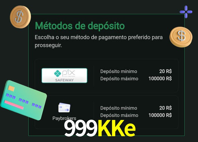 O cassino 999KKe oferece uma grande variedade de métodos de pagamento